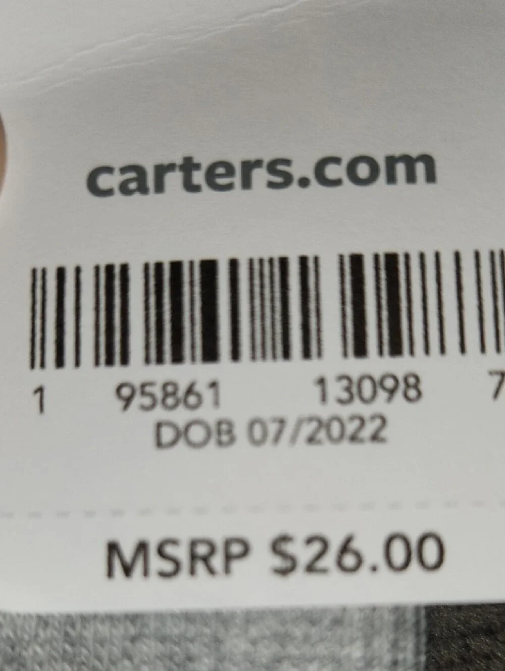 NWT Carter's Kids Hooded Zip-Up Sweatshirt - Navy and Light Gray